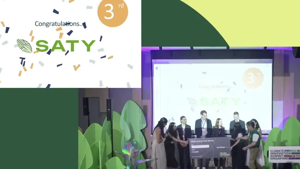 Dự án SATY của Việt Nam giành giải ba toàn cầu cuộc thi ClimateLaunchpad 2026. Ảnh: Climate-KIC