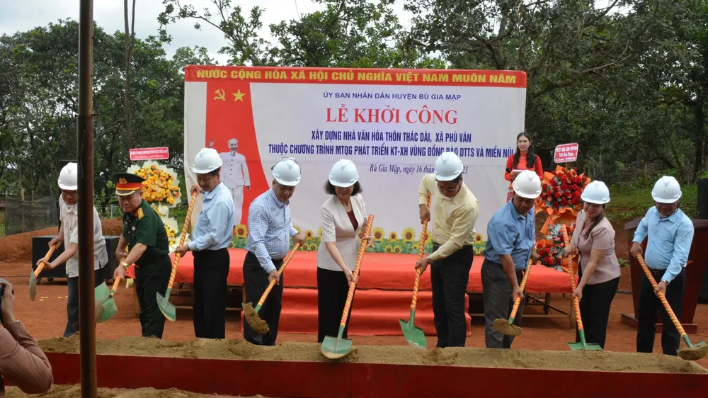 Bình Phước: Khởi công xây dựng nhà văn hóa ở thôn dân tộc huyện biên giới Bù Gia Mập