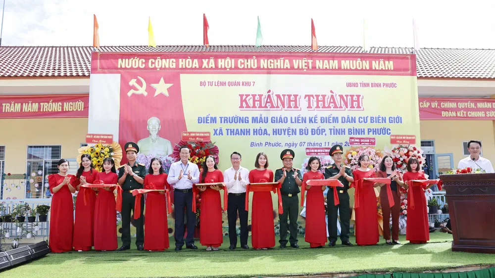 Bình Phước: Khánh thành điểm trường mẫu giáo ở khu dân cư biên giới Thanh Hòa