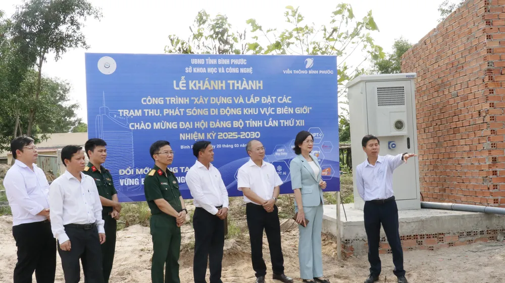 Bình Phước: Khánh thành công trình trạm thu, phát sóng di động vùng biên