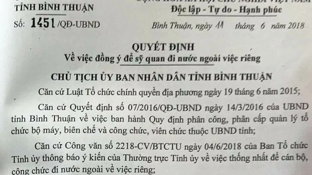 Bí thư Tỉnh ủy Bình Thuận lên tiếng vụ đoàn công tác đến Đức bằng tiền doanh nghiệp