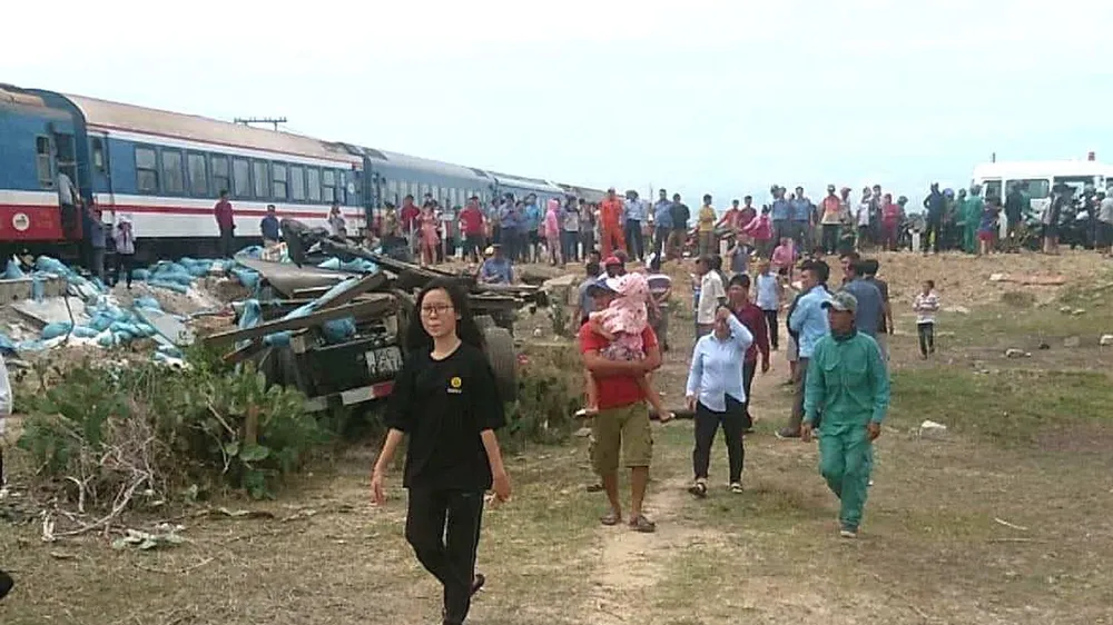 Hiện trường vụ tai nạn.