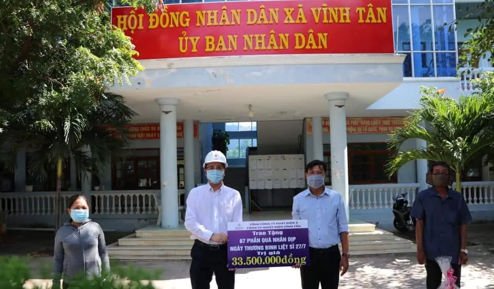 Ngoài việc tích cực ủng hộ quỹ phòng, chống dịch Covid-19, Công ty Nhiệt điện Vĩnh Tân còn thực hiện nhiều công tác an sinh xã hội khác.
