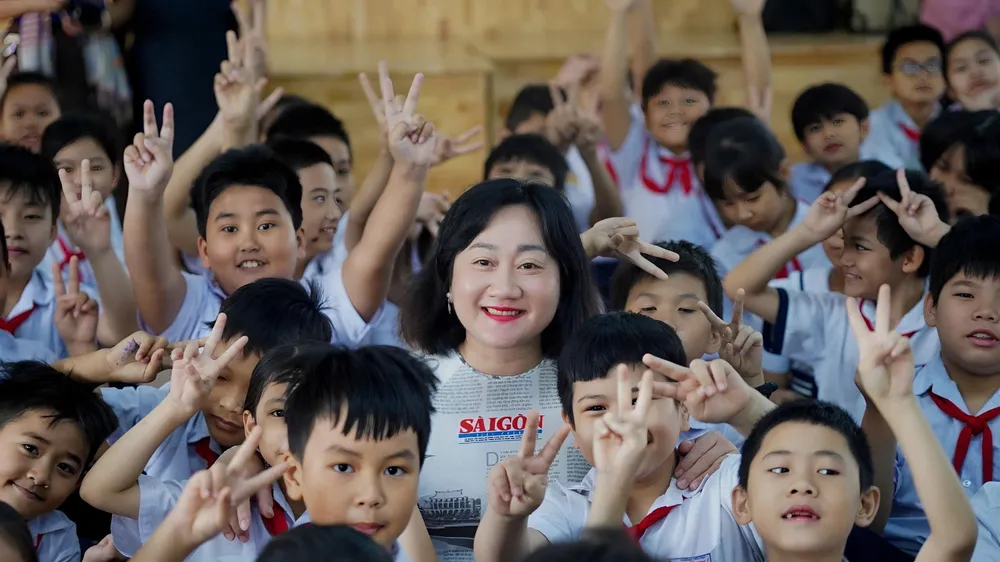 Chương trình “Thắp sáng niềm tin – Vượt khó đến trường” của Báo SGGP đến với học sinh Trường Tiểu học Vĩnh Phương 2 (tỉnh Khánh Hòa)
