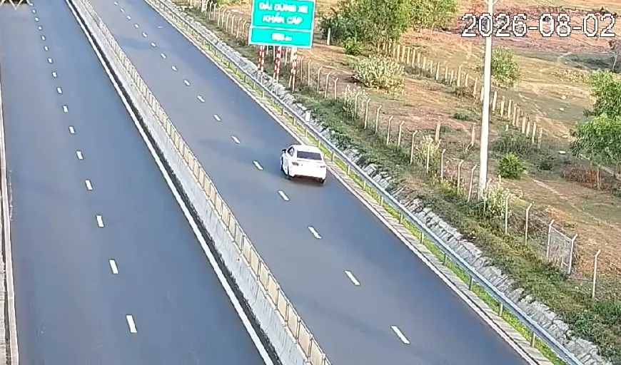 Lùi xe trên đường cao tốc Vĩnh Hảo - Phan Thiết, nữ tài xế bị phạt 35 triệu đồng