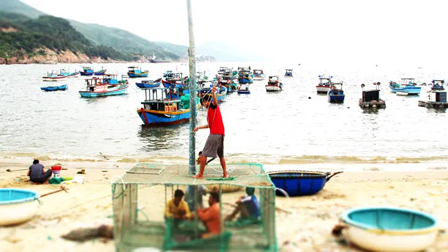 Cuộc sống nơi Ghềnh Ráng hôm nay đã đổi khác, dù vẫn biệt lập với TP Quy Nhơn Ảnh: NGỌC OAI