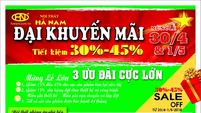 Nội thất Hà Nam: Nhanh tay săn khuyến mãi mừng đại lễ