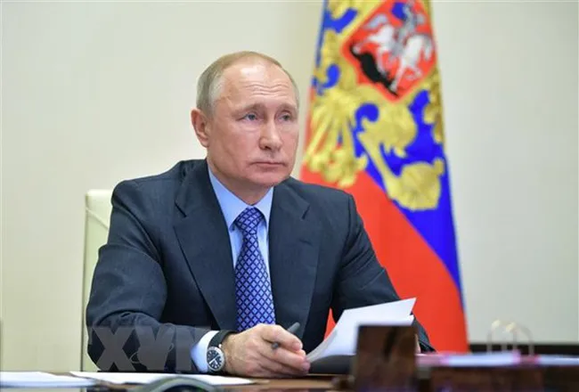 Tổng thống Nga Vladimir Putin. Ảnh: THX/TTXVN