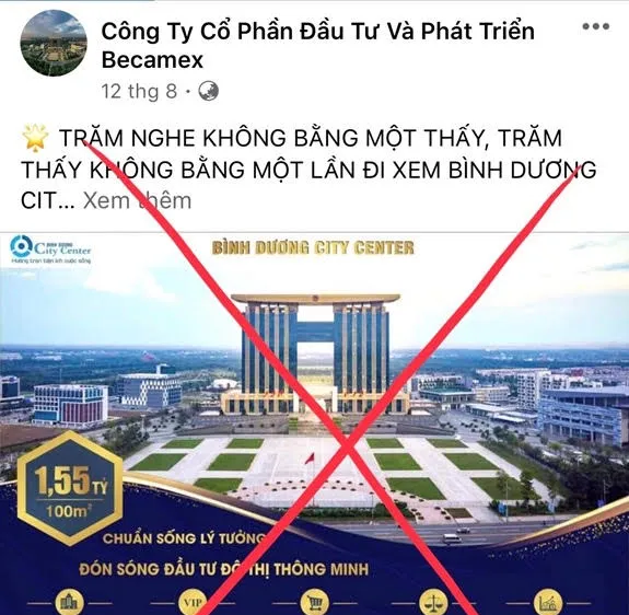 Becamex IDC lên tiếng về các tài khoản giả mạo