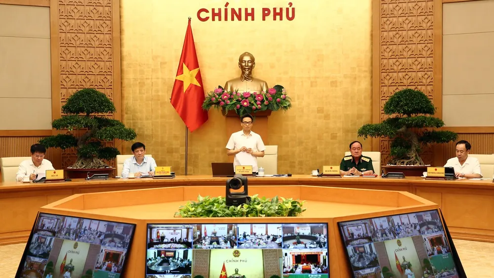 Phó Thủ tướng Vũ Đức Đam phát biểu tại cuộc họp. Ảnh: VGP