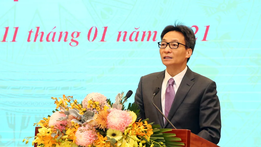 Phó Thủ tướng Vũ Đức Đam phát biểu tại hội nghị. Ảnh: VGP
