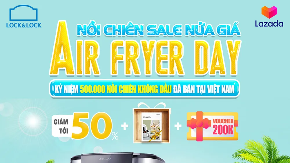 LOCK&LOCK mừng dấu mốc 500.000 nồi chiên không dầu đã được bán