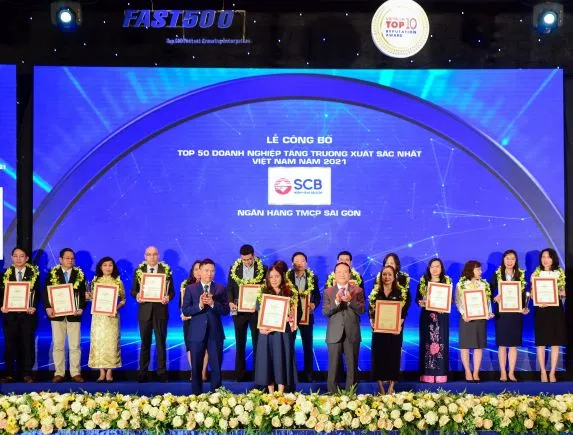 SCB vào Top 500 Doanh nghiệp tăng trưởng nhất Việt Nam 2021