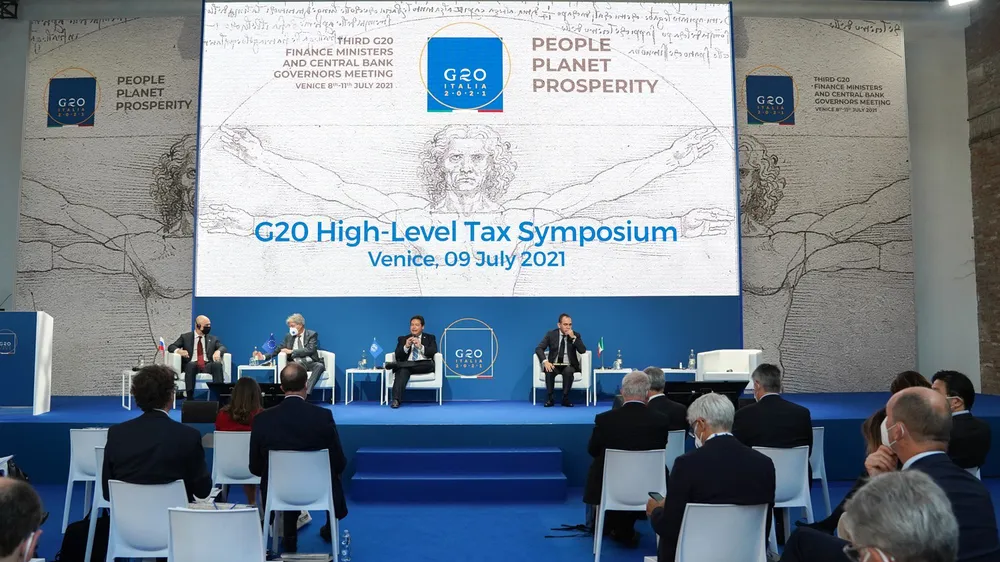 Một cuộc họp về cải cách thuế của G20 tại Italy
