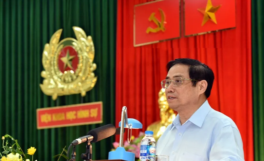 Thủ tướng Chính phủ Phạm Minh Chính phát biểu tại buổi làm việc.