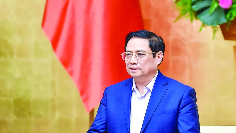 Thủ tướng Phạm Minh Chính phát biểu tại cuộc họp. Ảnh: VIẾT CHUNG