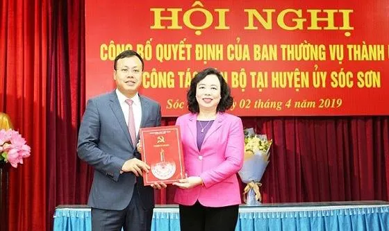 Con trai nguyên Bí thư Thành ủy Hà Nội làm Phó Bí thư Huyện ủy Sóc Sơn
