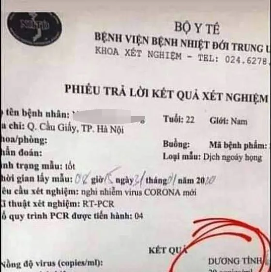 Cả gan làm giả kết quả xét nghiệm virus Corona