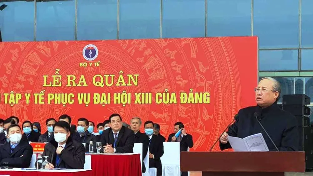 Bộ Y tế xuất quân, diễn tập phục vụ Đại hội Đảng