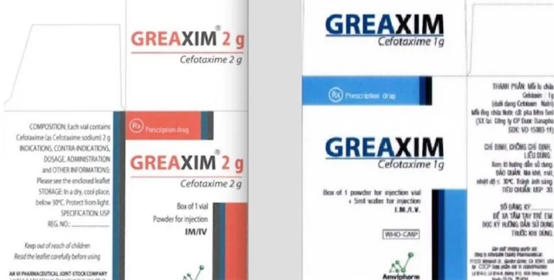 Thu hồi 6 lô thuốc tiêm Greaxim trị nhiễm khuẩn do vi phạm chất lượng