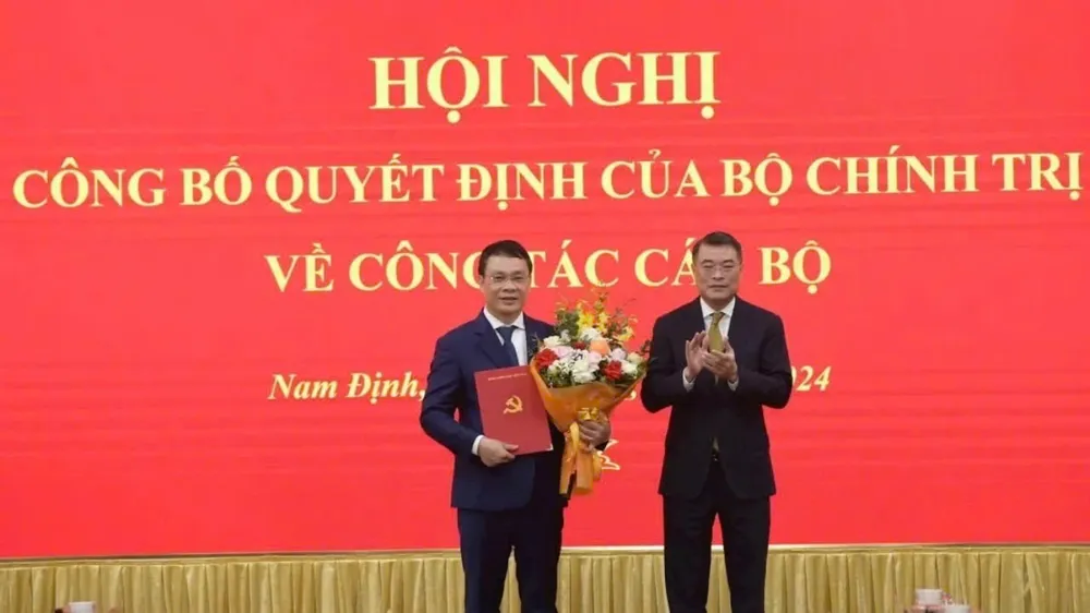Đồng chí Đặng Khánh Toàn giữ chức Bí thư Tỉnh ủy Nam Định