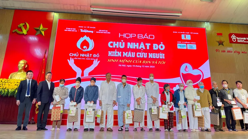 Chương trình hiến máu Chủ nhật Đỏ sẽ diễn ra vào ngày 29-12