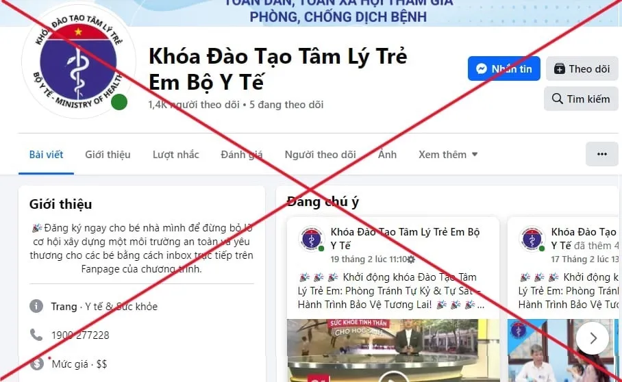 Bộ Y tế và Bệnh viện Nhi Trung ương bị giả mạo