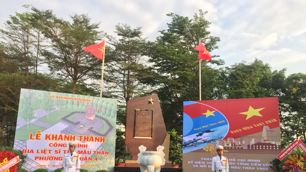 Bia liệt sĩ Tết Mậu Thân phường 3, quận 4