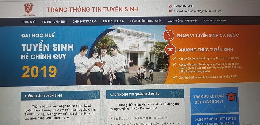Mùa tuyển sinh năm 2019, Đại học Huế dự kiến tuyển sinh hơn 12 ngàn chỉ tiêu