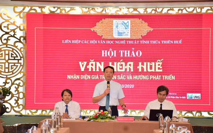 Ông Phan Thiên Định, Phó Chủ tịch UBND tỉnh Thừa Thiên - Huế phát biểu tại hội thảo