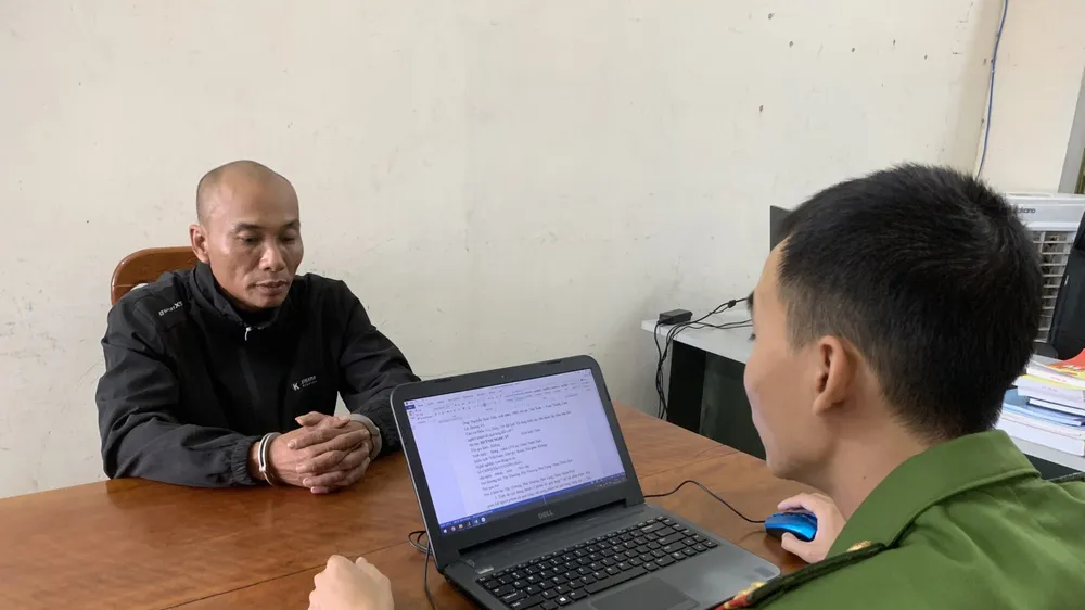 Đối tượng Tú khai báo hành vi phạm tội