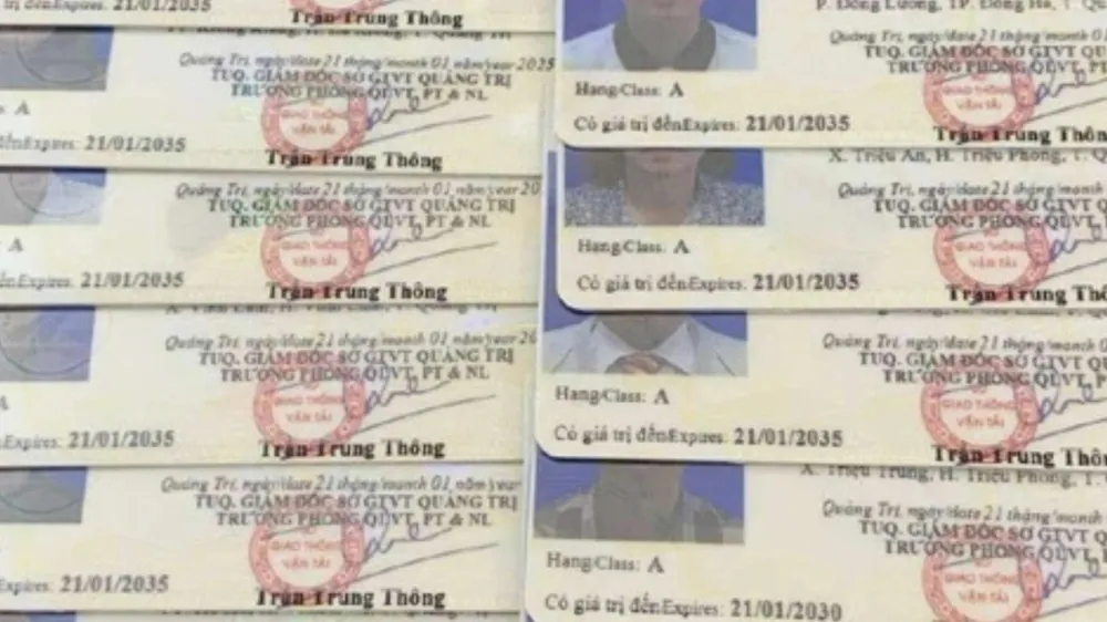 Giấy phép lái xe hạng A không có thời hạn nhưng in ra có thời hạn do lỗi phần mềm