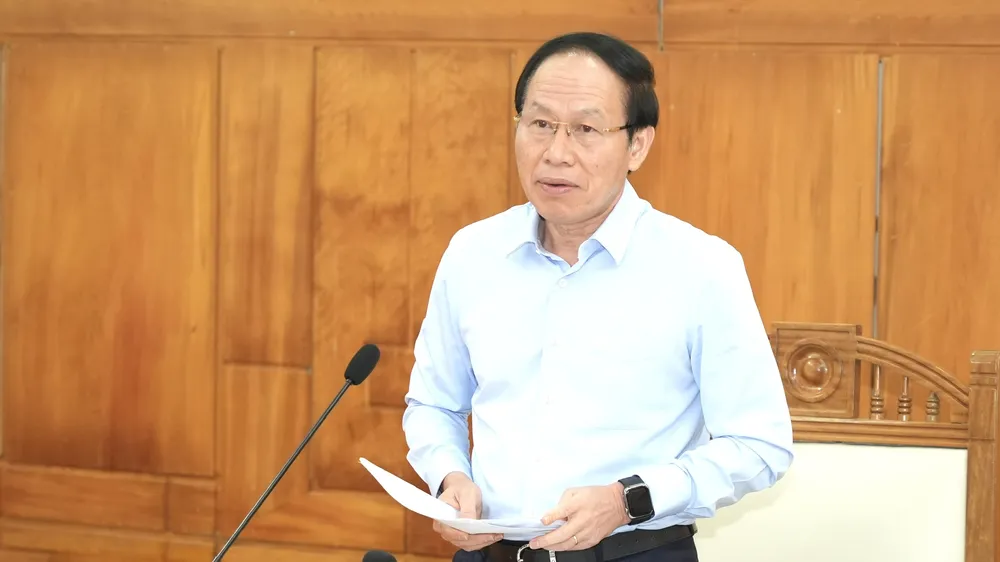 Phó Thủ tướng Lê Tiến Châu phát biểu tại buổi làm việc với lãnh đạo TP Huế