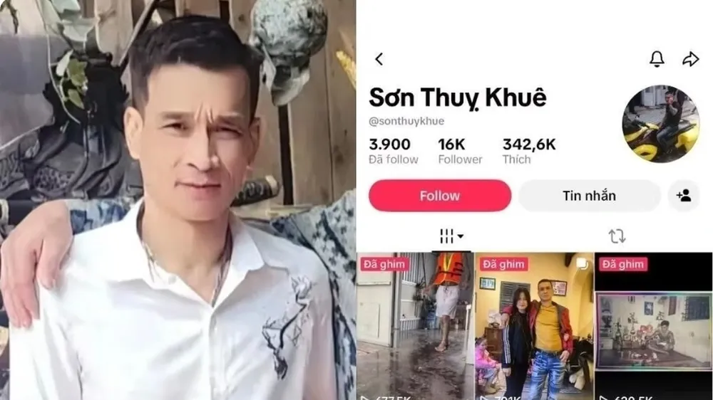 Nguyễn Quốc Hưng, chủ kênh TikTok "Sơn Thụy Khuê". Ảnh: CÔNG AN PHƯỜNG CỬA NAM