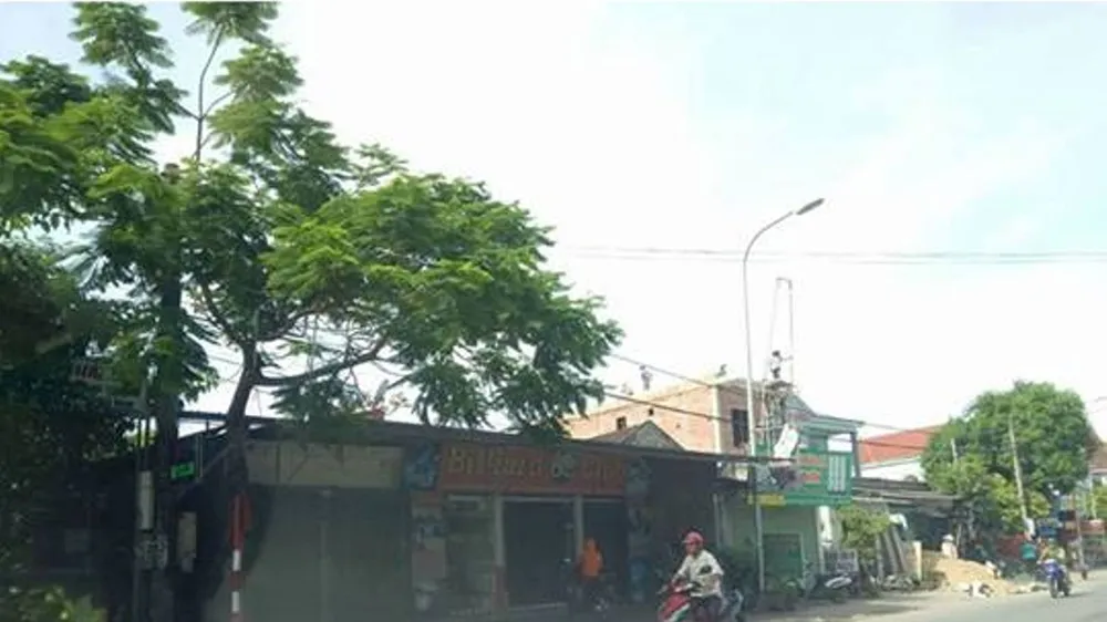 Khu vực hiện trường xảy ra vụ hỗn chiến trong đêm 4-7-2017