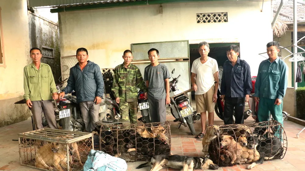 Các đối tượng cùng tang vật bị bắt giữ