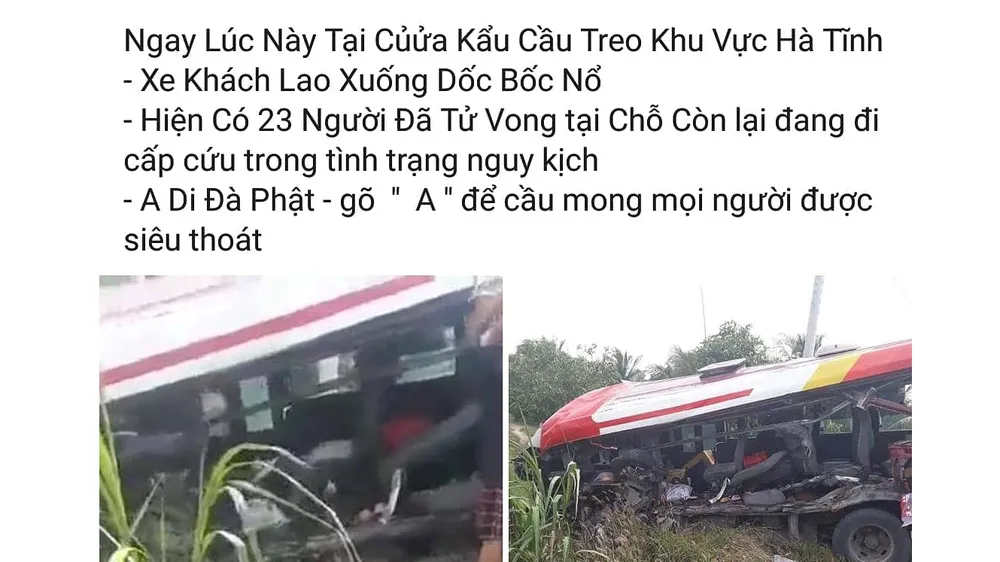 Thực hư thông tin vụ tai nạn xe khách xảy ra ở cửa khẩu Quốc tế Cầu Treo
