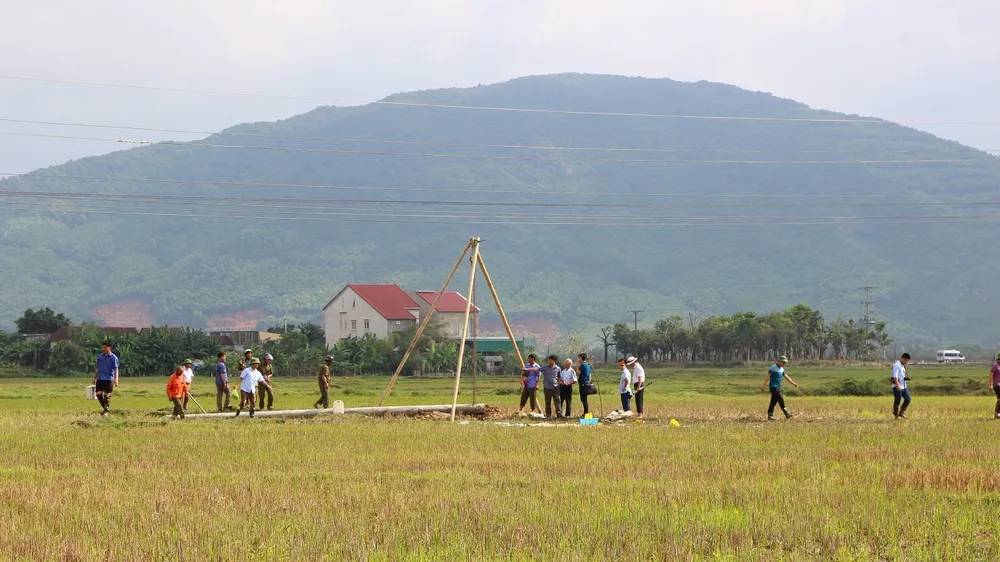 Khu vực hiện trường vụ điện giật khiến 4 người bị tử vong