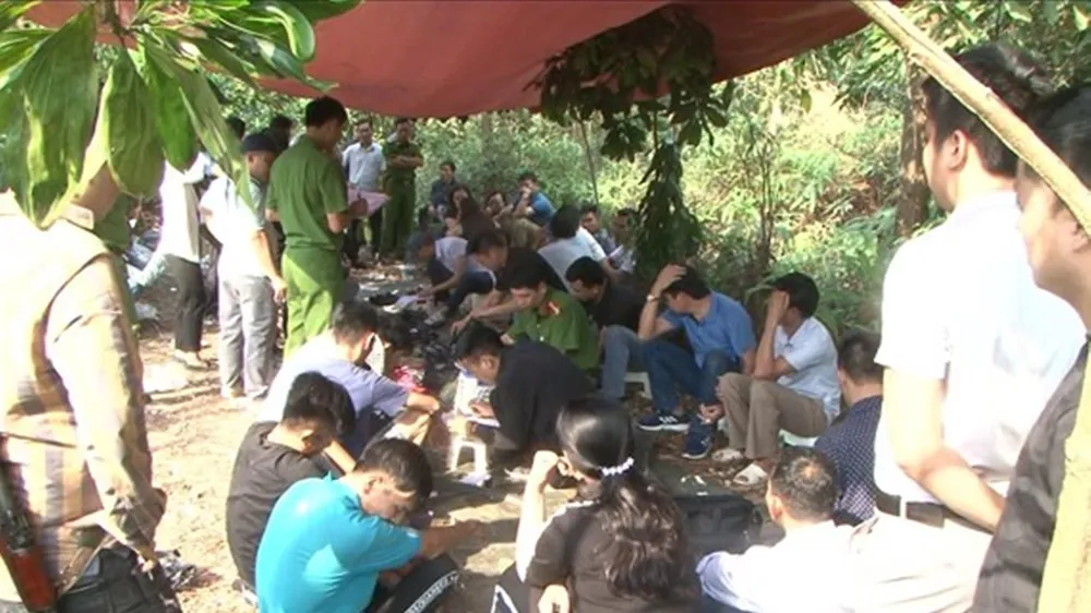 Hiện trường vụ đánh bạc