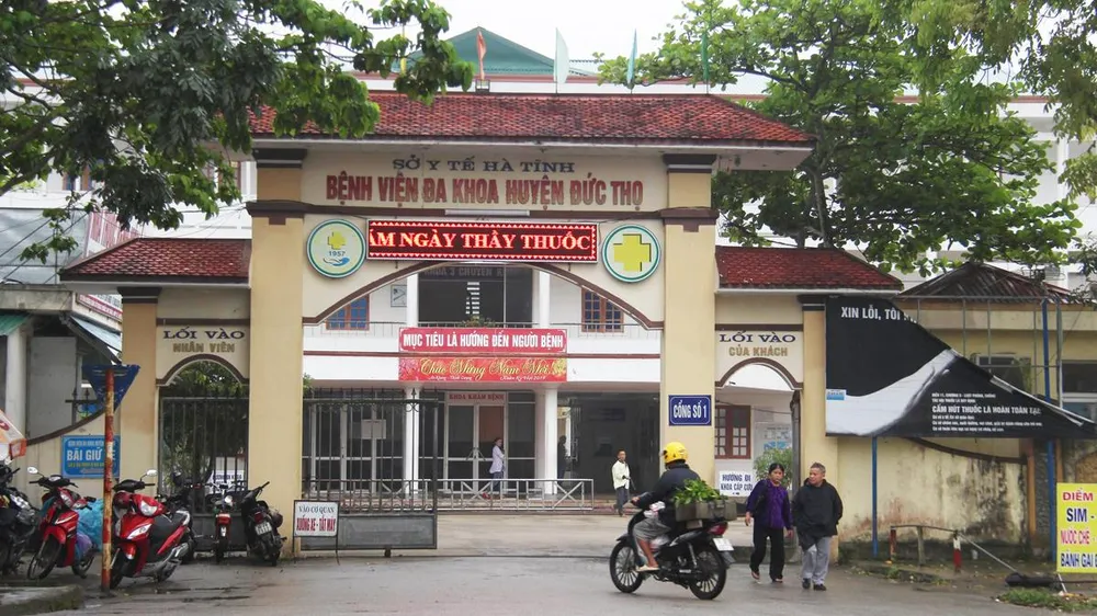 Bệnh viện Đa khoa huyện Đức Thọ, nơi ông Nguyễn T. L. công tác