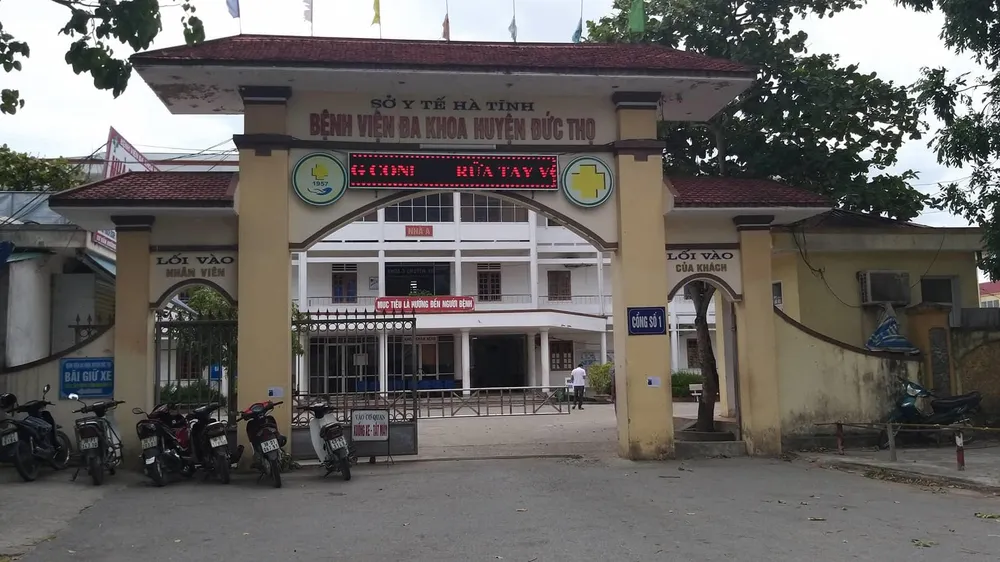 Bệnh viện Đa khoa huyện Đức Thọ, tỉnh Hà Tĩnh, nơi xảy ra sự việc