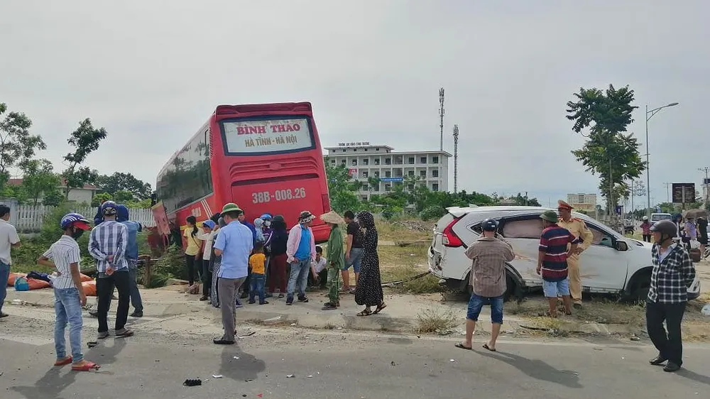 Khu vực hiện trường vụ tai nạn 