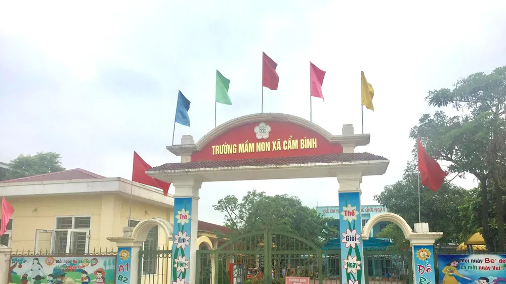 Khu cách ly tập trung Trường Mầm non xã Cẩm Bình