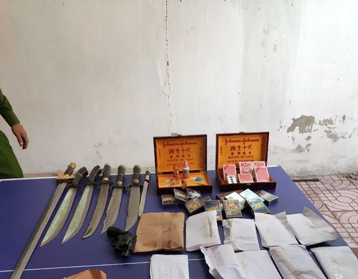 Tang vật thu giữ. Ảnh Công an huyện Nghi Xuân