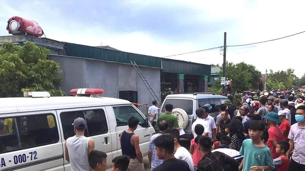 Khu vực gần hiện trường ngôi nhà cháy chiều 28-7-2020 vừa qua