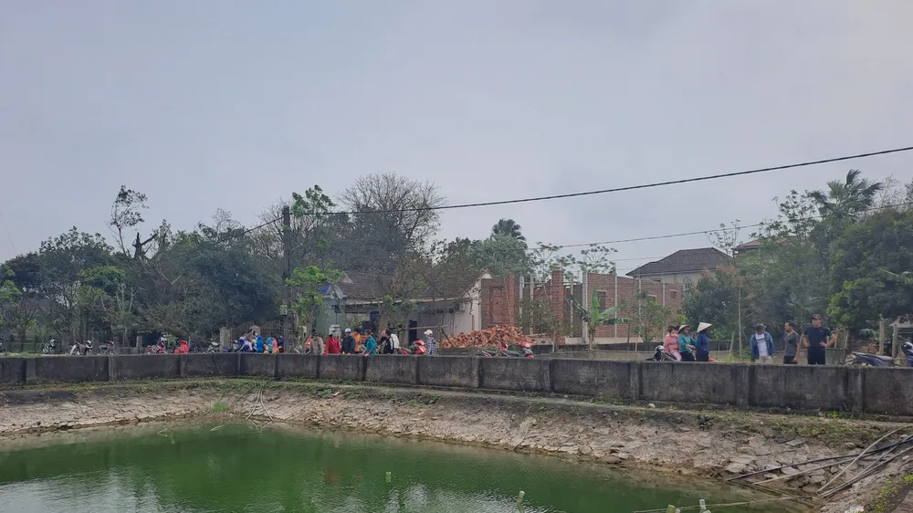 Khu vực giếng làng, nơi xảy ra vụ tai nạn đuối nước 