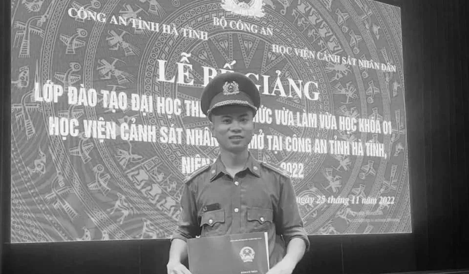 Thượng úy Trần Trung Hiếu. Ảnh: Công an Hà Tĩnh 