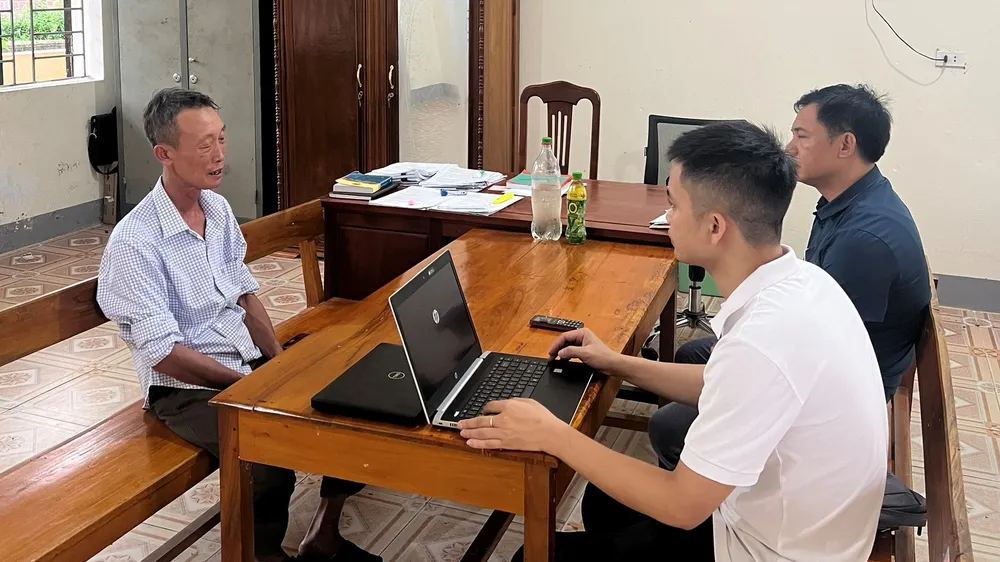  Đối tượng Mai Văn Hà tại cơ quan công an 