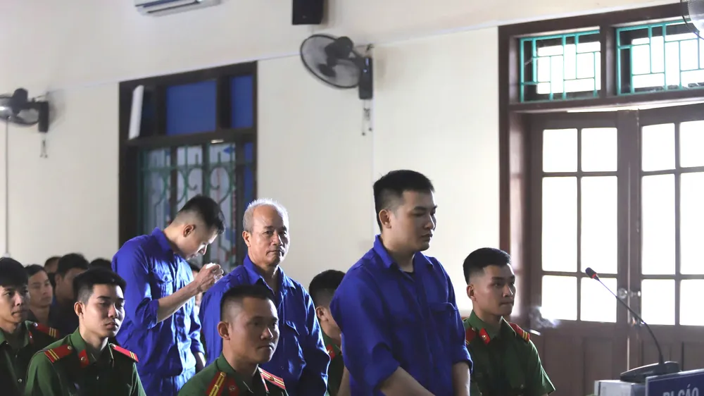 Các bị cáo tại phiên tòa 