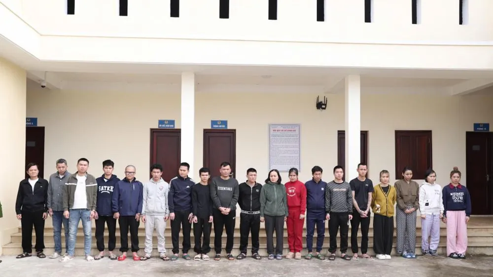 Các đối tượng trong đường dây bị bắt giữ 